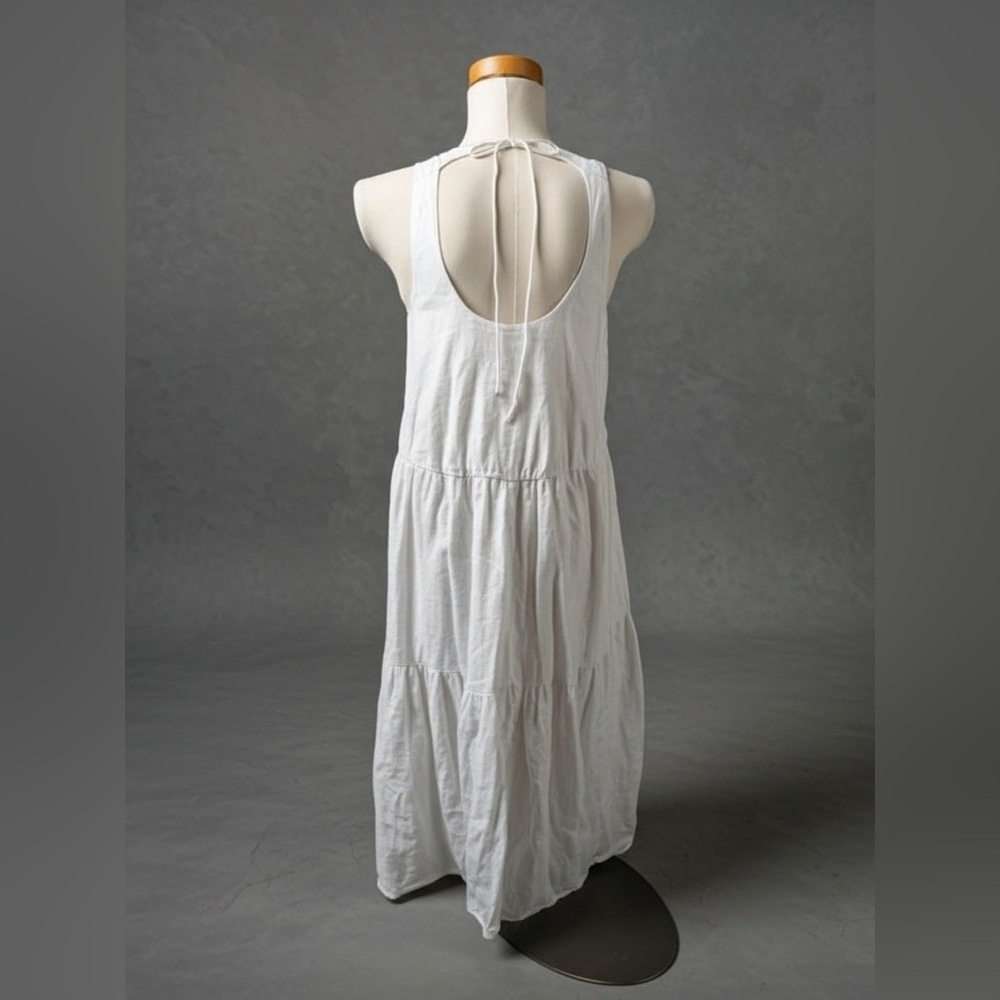 NWOT Haven Well Within White Linen Sundress Summer Vacation Beach Sz S
